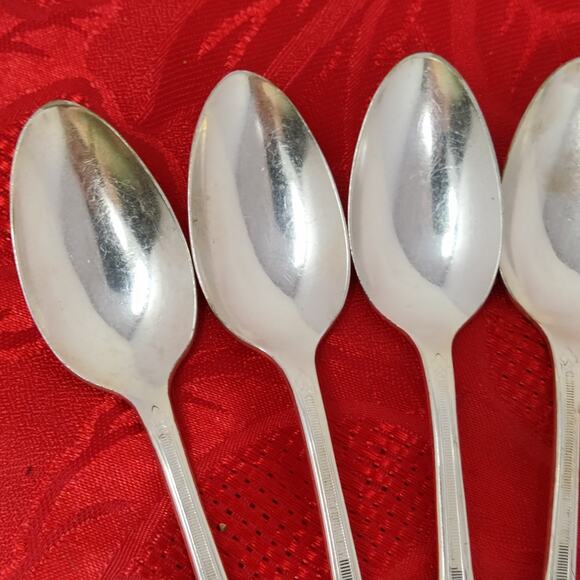 7X Tsp COTILLION Rogers Vintage Silverplate Flatware IS Teaspoons - Picture 5 of 13